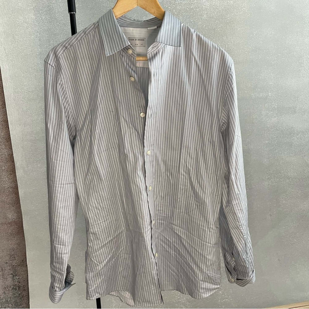 Tiger of Sweden Men’s Striped Button down top